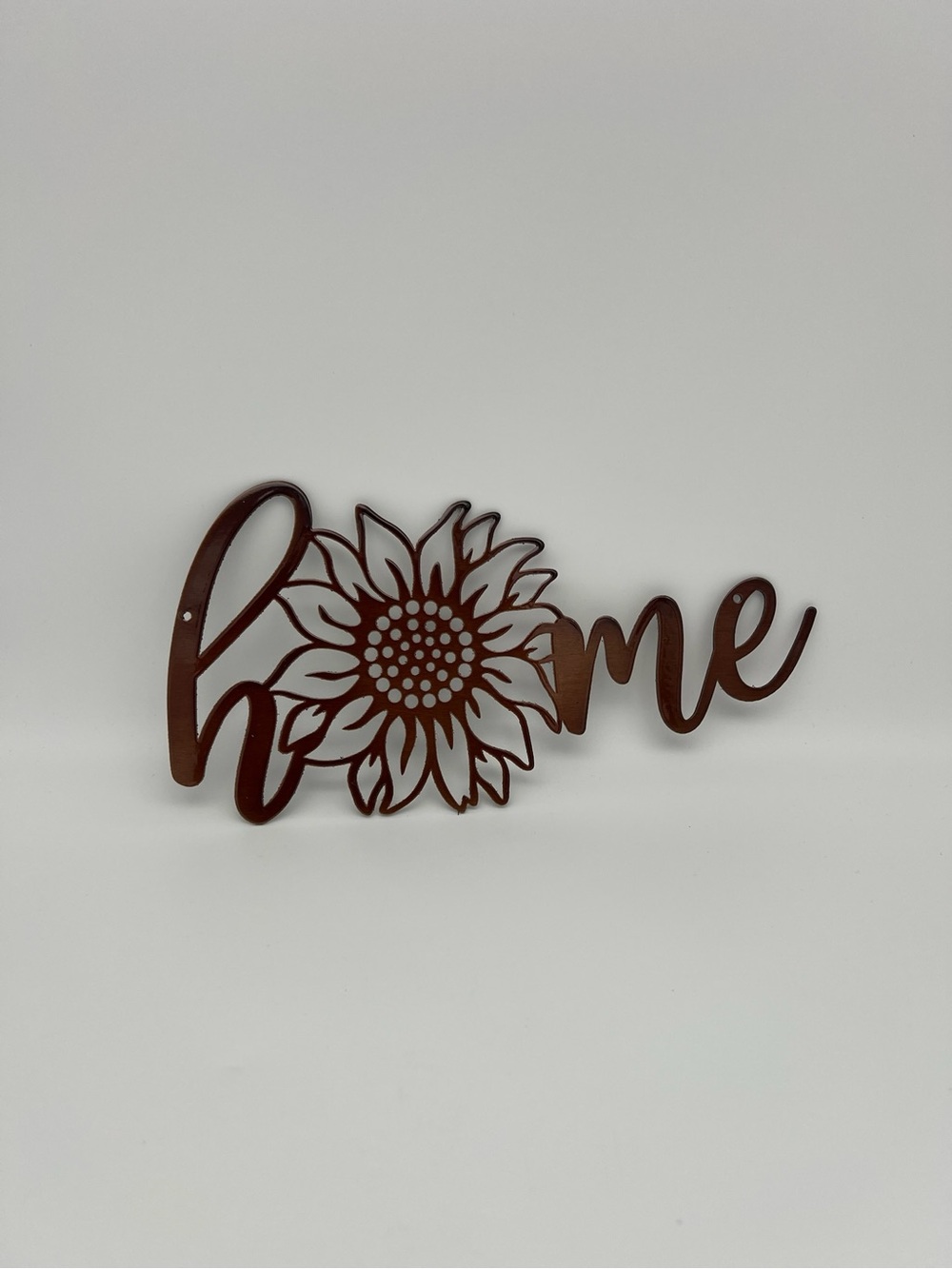 Redline Steel Laser Cut Metal Brown Sunflower 'Home' Wall Decor Sign